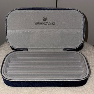 Swarovski navy suede with Crystal  jewelry Organizer